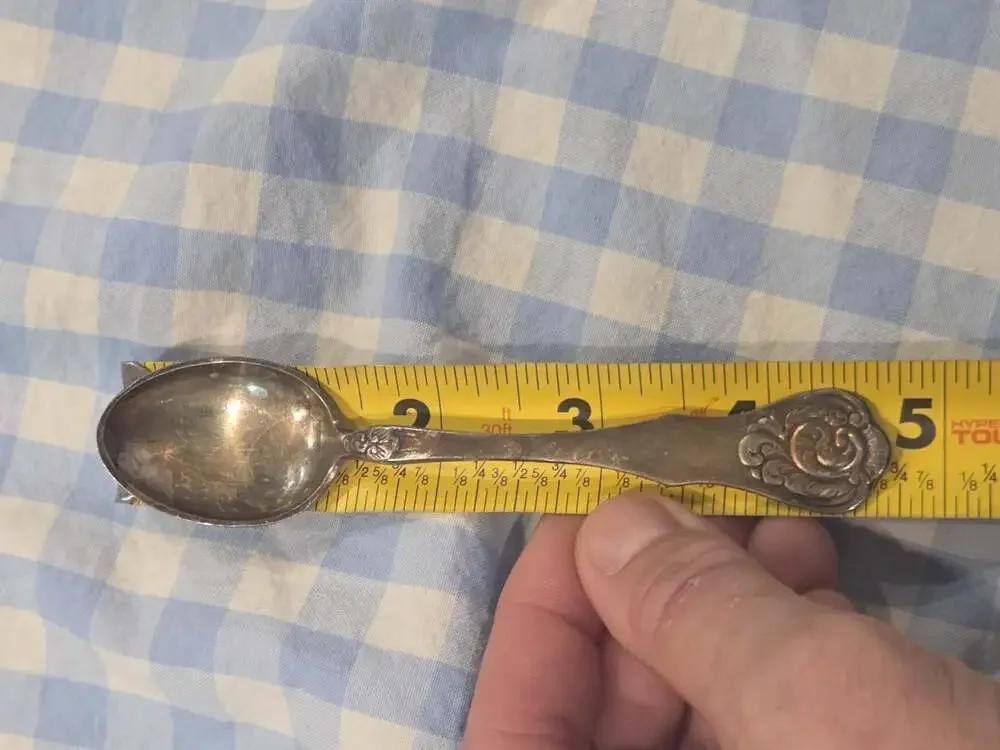 Vintage Silver Plated Ornate Scroll Spoon Tableware Flatware 60 Gr Hallmark